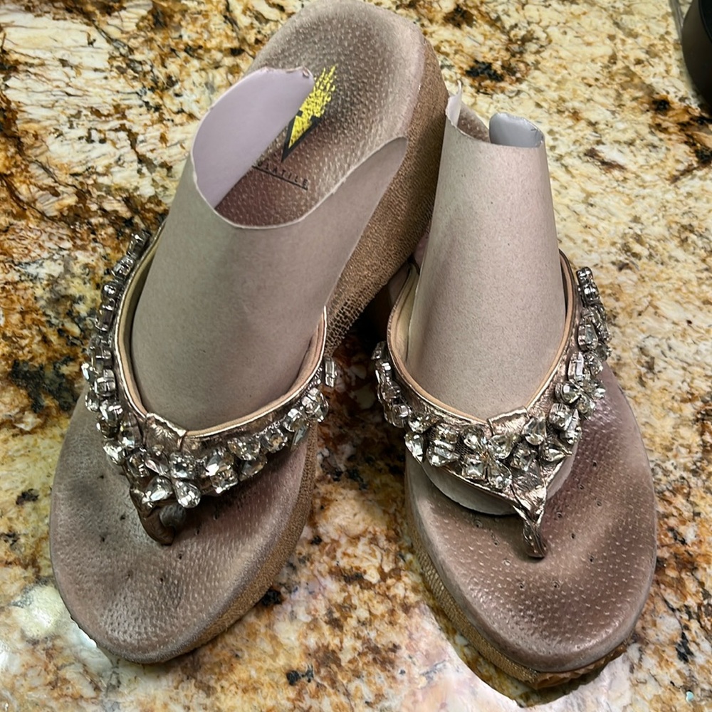 Volatile bling flip flops